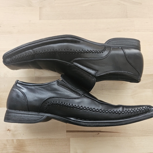 Steve Madden Mens M Trace Slip On Loafers Square Toe 10.5 Black Dressy - Picture 4 of 10